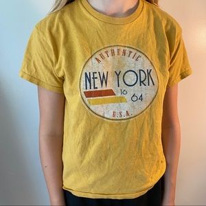 VINTAGE yellow New York shirt